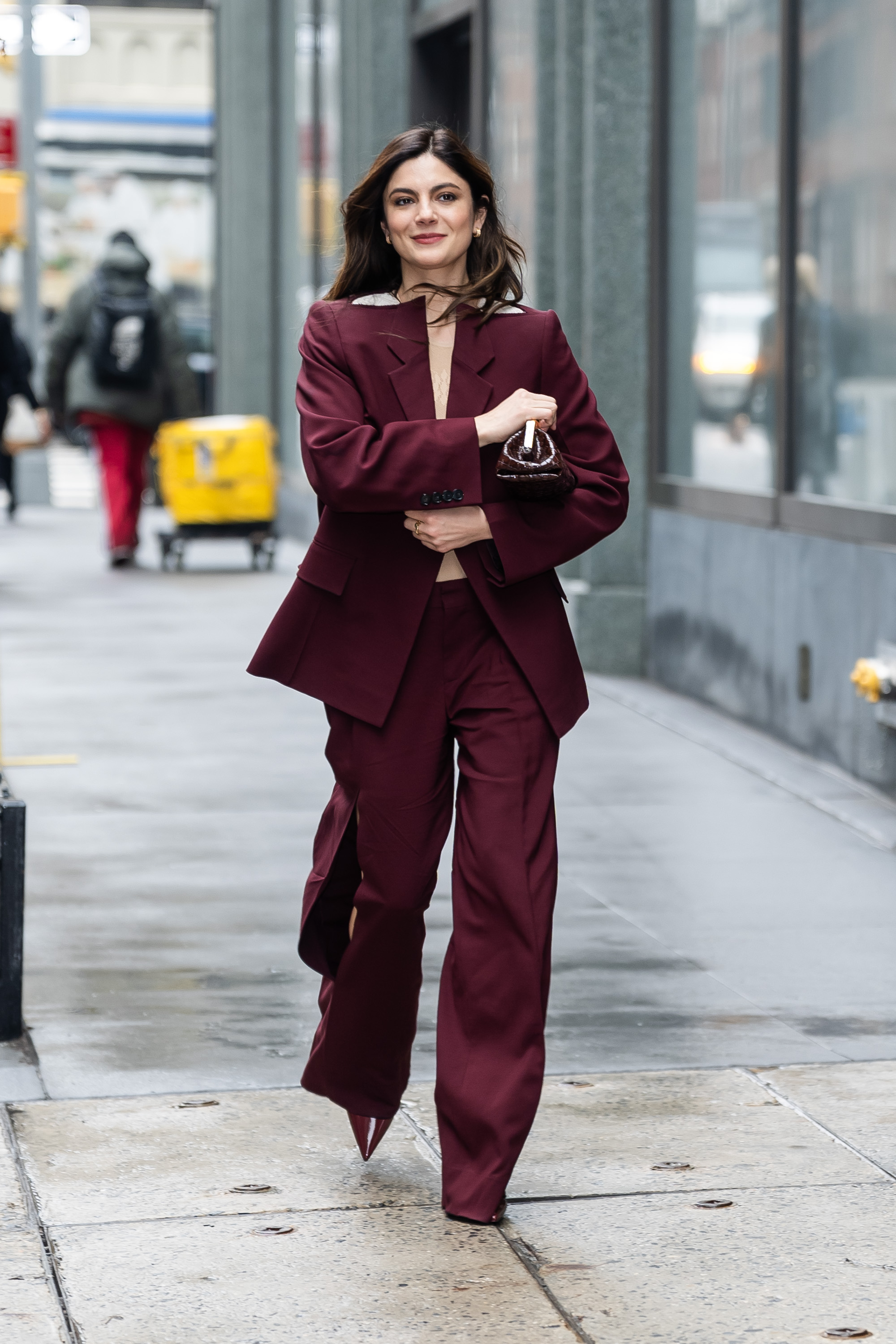 NEW YORK, NEW YORK - FEBRUARY 13: Monica Barbaro is seen in SoHo on February 13, 2025 in New York City. (Photo by TheStewartofNY/GC Images)